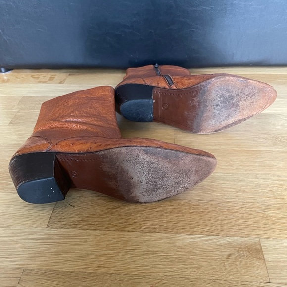 Vintage Aurelio Garcia Men’s ostrich leather heel boots main image 6